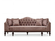 Zumrut Stationary Sofa Light Brown in Light Brown - 101-ZUM-AQUA3720-3L