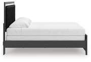 Zuraleus Black King Panel Bed, Dresser, Mirror and Nightstand - PCB3380B18