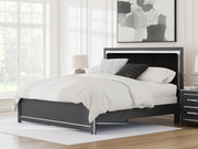 Zuraleus Black King Panel Bed, Dresser, Mirror and Nightstand - PCB3380B18