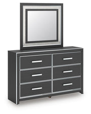 Zuraleus Black King Panel Bed, Dresser, Mirror and Nightstand - PCB3380B18