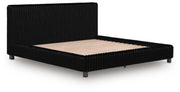 Zuraleus Black King Upholstered Bed, Dresser and Nightstand - PCB3380B17