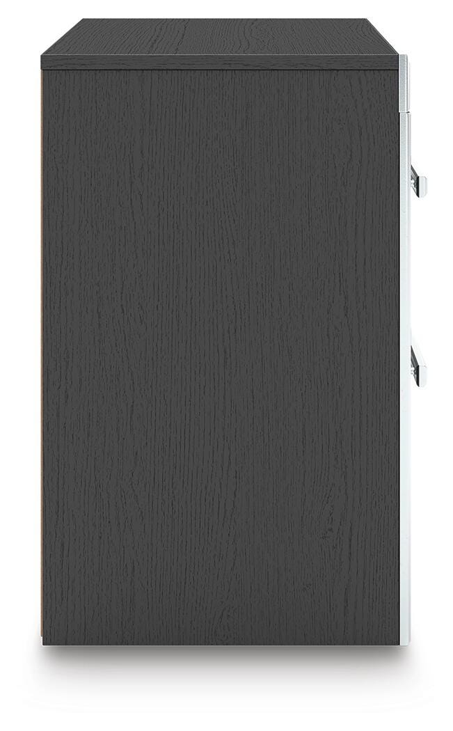Zuraleus Black King Upholstered Bed, Dresser and Nightstand - PCB3380B17