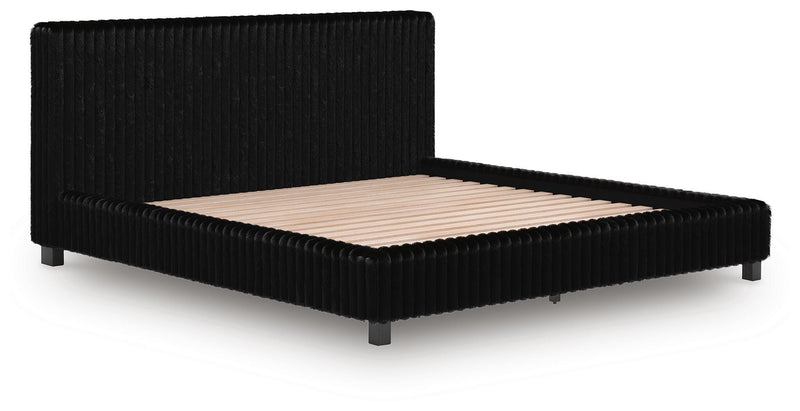 Zuraleus Black King Upholstered Bed - PCB3380B13