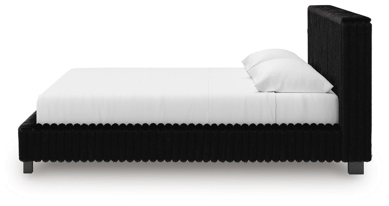 Zuraleus Black King Upholstered Bed - PCB3380B13