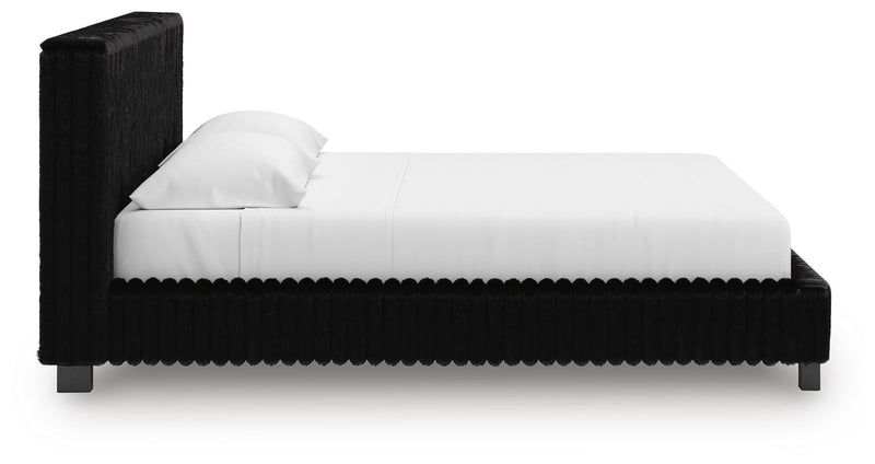 Zuraleus Black King Upholstered Bed - PCB3380B13