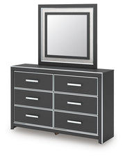 Zuraleus Black Queen Panel Bed, Dresser, Mirror and Nightstand - PCB3380B19
