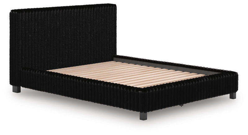 Zuraleus Black Queen Upholstered Bed - PCB3380B8