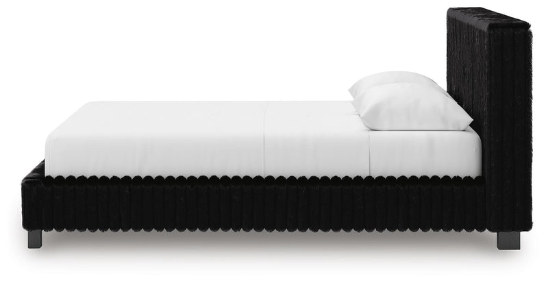 Zuraleus Black Queen Upholstered Bed - PCB3380B8