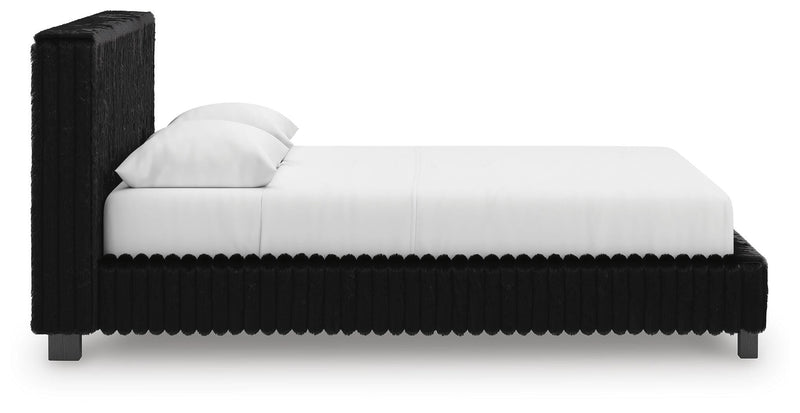 Zuraleus Black Queen Upholstered Bed - PCB3380B8