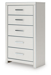 Zuraleus California King Upholstered Bed, Dresser and Chest in White - PKG022856