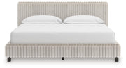 Zuraleus California King Upholstered Bed, Dresser and Chest in White - PKG022856