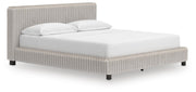 Zuraleus California King Upholstered Bed, Dresser and Chest in White - PKG022856