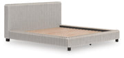 Zuraleus California King Upholstered Bed, Dresser and Nightstand in White - PKG022862