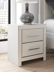 Zuraleus California King Upholstered Bed, Dresser, Mirror and Nightstand in White - PKG022858