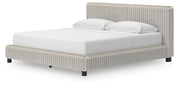 Zuraleus King Upholstered Bed and Dresser in White - PKG022853