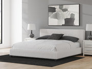 Zuraleus King Upholstered Bed, Dresser, Mirror and Nightstand in White - PKG022850