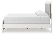 Zuraleus King Upholstered Panel Bed, Dresser and Chest in White - PKG022832