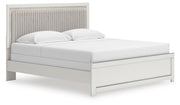 Zuraleus King Upholstered Panel Bed, Dresser, Mirror, Chest and Nightstand in White - PKG022836