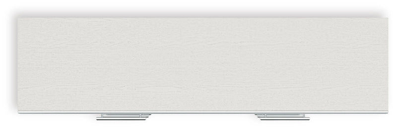 Zuraleus King Upholstered Panel Platform Bed and Dresser in White - PKG022821