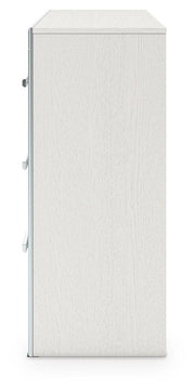 Zuraleus King Upholstered Panel Platform Bed, Dresser and Chest in White - PKG022816