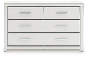 Zuraleus Queen Upholstered Bed and Dresser in White - PKG022845