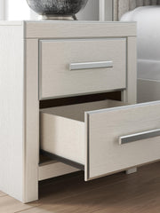 Zuraleus Queen Upholstered Panel Platform Storage Bed, Chest and  Nightstand in White - PKG022801