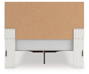 Zuraleus Queen Upholstered Panel Platform Storage Bed, Dresser, Mirror, Chest and Nightstand in White - PKG022804