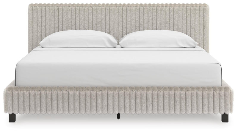 Zuraleus White King Upholstered Bed - PCB3381B13