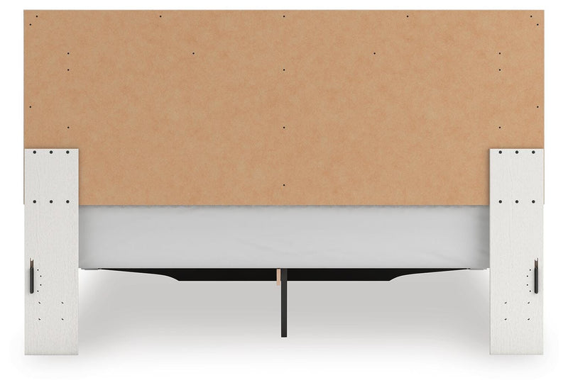 Zuraleus White King Upholstered Panel Platform Storage Bed - PCB3381B9