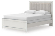 Zuraleus White Queen Upholstered Panel Bed - PCB3381B6
