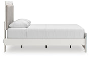 Zuraleus White Queen Upholstered Panel Platform Bed - PCB3381B2