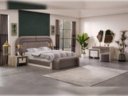 Zurich Bedroom (Bed With Headboard & Dresser With Mirror & Bench & Ottoman & 2 Nightstand) - King - 120-ZUR-KB-SET-2
