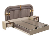 Zurich Bedroom (Bed With Headboard & Dresser With Mirror & Bench & Ottoman & 2 Nightstand) - Queen - 120-ZUR-QB-SET-2