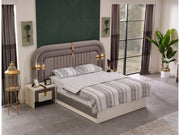 Zurich Bedroom (Bed With Headboard & Dresser With Mirror & Bench & Ottoman & 2 Nightstand & Wardrobe) - Queen - 120-ZUR-QB-SET-1
